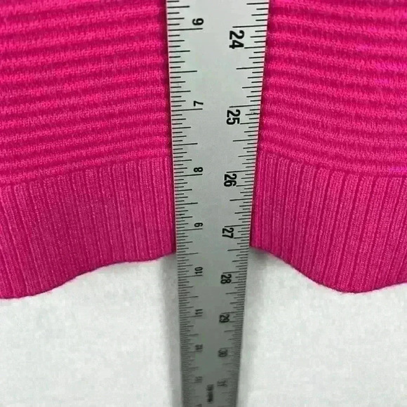 Chelsea & Theodore Women's Sweater Size L Pink Mock Neck Oversized - Picture 7 of 8